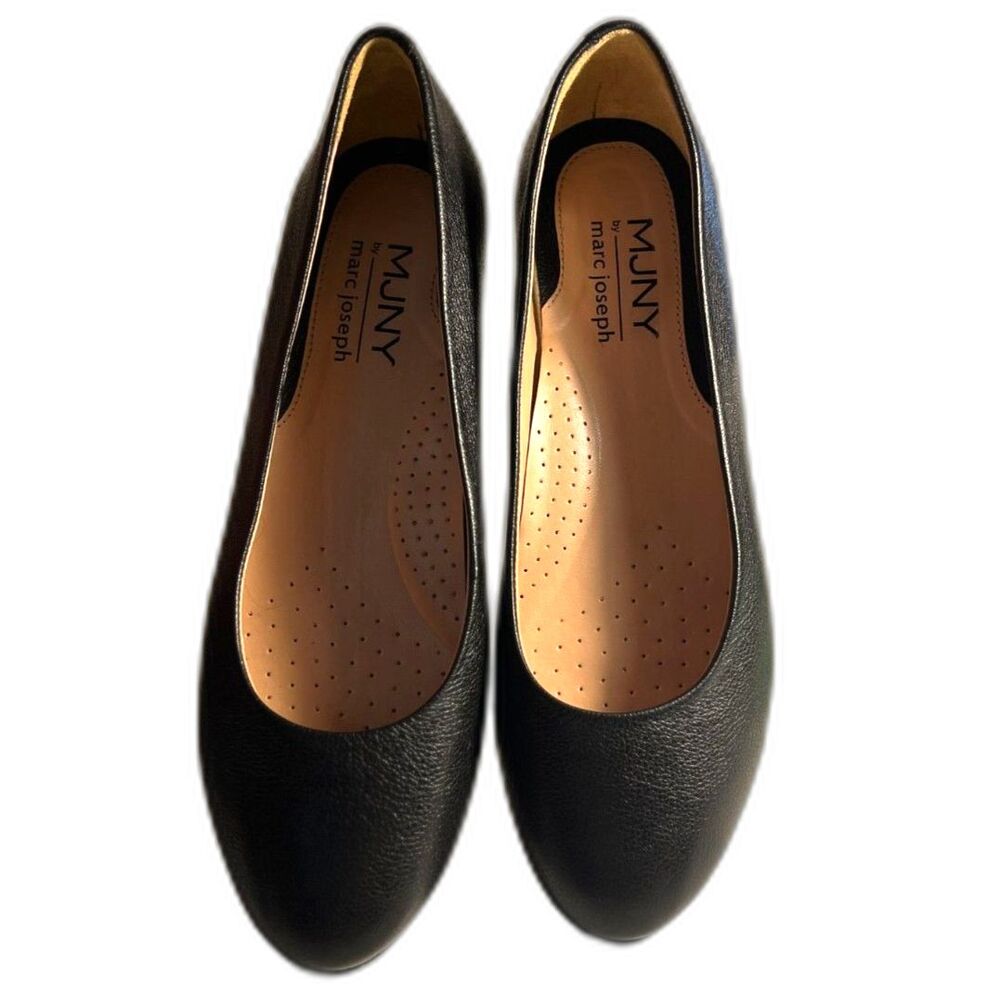 Marc Joseph Bedford Street Black Leather Flats SZ 9 NEW - Picture 2 of 6